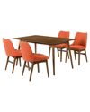 Armen Living Westmont And Azalea 5pc Dining Set In Brown