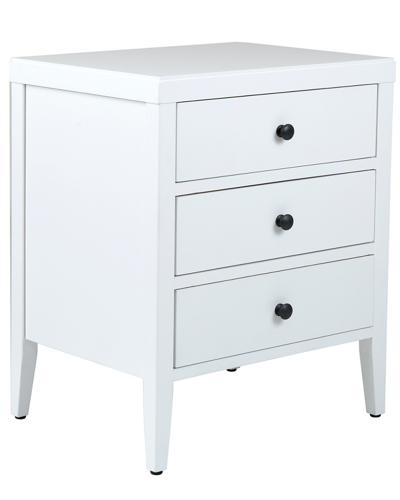 East At Main Webb Acacia Accent Table In White
