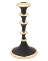 Alice Pazkus 12.25in Black And Gold Candlestick In Black