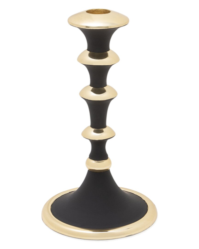 Alice Pazkus 12.25in Black And Gold Candlestick