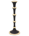 Alice Pazkus 8.2in Black And Gold Candlestick In Black