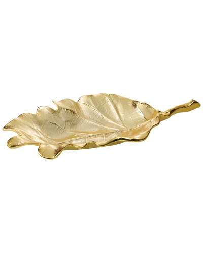 Alice Pazkus 10.75in Gold Leaf Dish