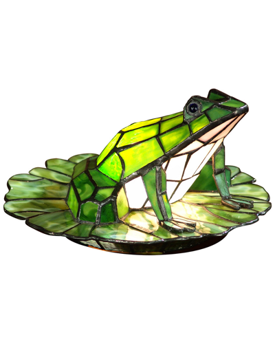 Dale Tiffany Frog Lily Pad Accent Table Lamp In Green