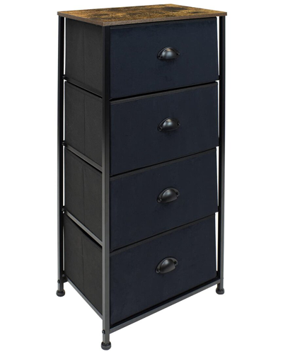 Sorbus Home Nightstand Chest With 4 Drawers In Black