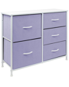 Sorbus 5-drawers Chest Dresser In Purple