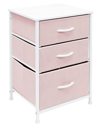 Sorbus 3 Drawer End Table In Pink