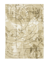 Stylehaven Rosette Distressed Geometric Hi-low Fringed Edge Area Rug In Beige