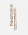 Allsaints Farrah Mult-tonal Chain Earrings In Warm Brass/black