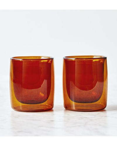 Zwilling J.a. Henckels Zwilling Ja Henckels Sorrento 2pc Double-wall Tumbler Glass Set In Orange