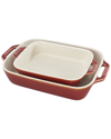 Staub Ceramic Rectangular Baking Dish 2-piece Set