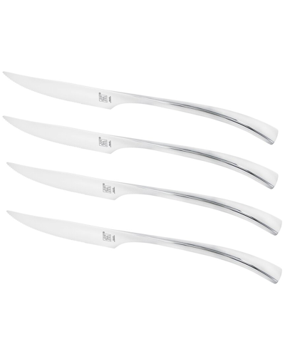 Zwilling J.a. Henckels Zwilling Ja Henckels Bellasera 4pc 18/10 Stainless Steel Steak Knife Set In Metallic