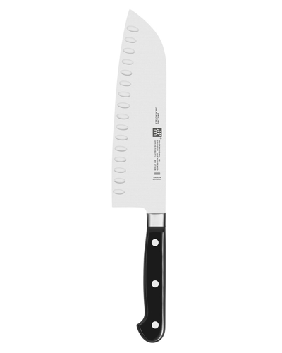 Zwilling J.a. Henckels Zwilling Ja Henckels Professional S 7in Hollow Edge Santoku Knife In Black