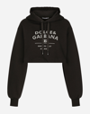 Dolce & Gabbana Logo-print Cotton-blend Hoodie In Black
