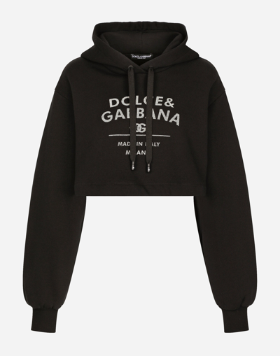 Dolce & Gabbana Felpa Con Cappuccio In Black