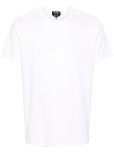 Apc Short-sleeve Cotton T-shirt In White