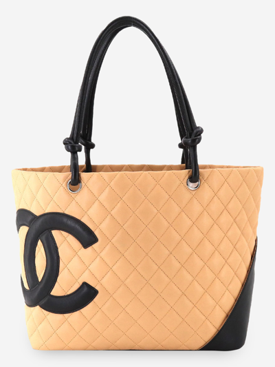Pre-owned Chanel Leather Tote Bag In Black