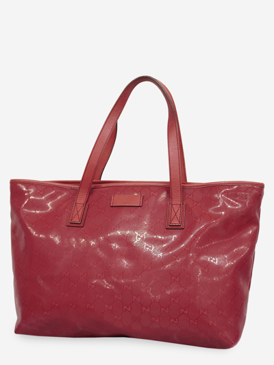 Pre-owned Gucci Leather Tote Bag In Pink