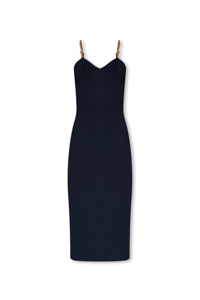 Michael Michael Kors Sleeveless Slip Dress In Navy