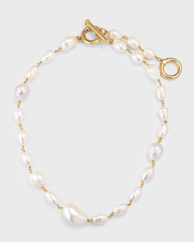 Kenneth Jay Lane Freshwater Pearl Necklace In Gold