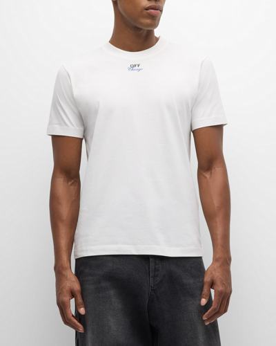 Off-white Men's Chicago City T-shirt In White Blue