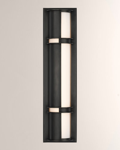 Visual Comfort Signature Strever 18" Shielded Sconce By Ralph Lauren In Black