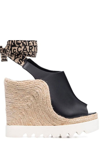 STELLA MCCARTNEY STELLA MCCARTNEY GAIA OPEN TOE WEDGE ESPADRILLES