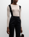 ELIE TAHARI THE DYLAN COLORBLOCK RIBBED KNIT SWEATER