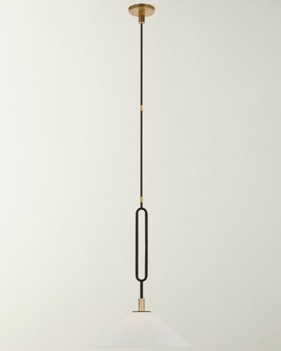 Visual Comfort Signature Argo 19" Pendant Light In Black