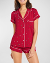 Eberjey Sleep Chic Short Jersey Pajama Set In Apres Ski
