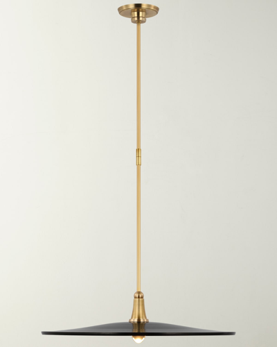 Visual Comfort Signature Truesdell Hand-rubbed Brass Pendant Light By Thomas O'brien In Gold
