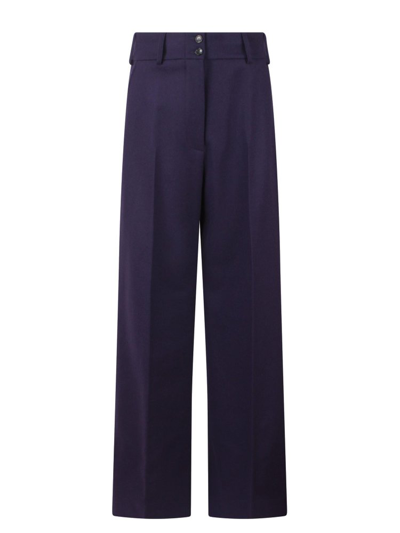Etro High-waisted Flared Trousers In Purple