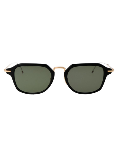 Thom Browne Eyewear Rectangular Frame Sunglasses In Black