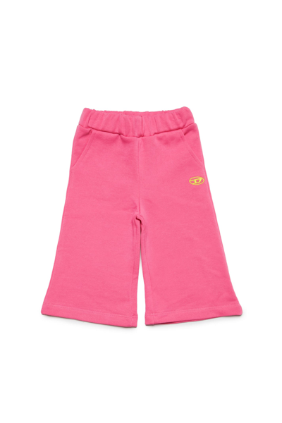 Diesel Babies' Plechib Trousers  Fleece Pants With Oval D Logo In Candy Pink