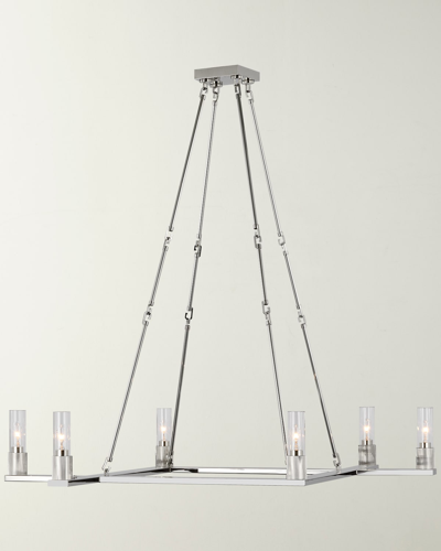 Visual Comfort Signature Beza Extra-large Polished Nickel Chandelier By Ray Booth In Gray