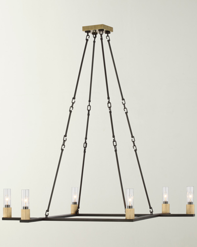 Visual Comfort Signature Beza Extra-large Warm Iron Chandelier By Ray Booth In Black