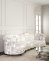 Haute House Lizette Velvet Channel-tufted Sofa - 85"