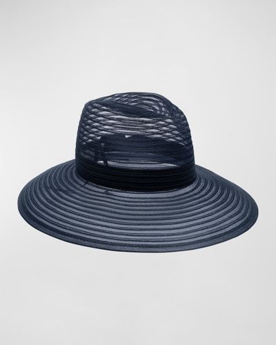 Eugenia Kim Women's Emmanuelle Packable Wide-brim Fedora In Navy