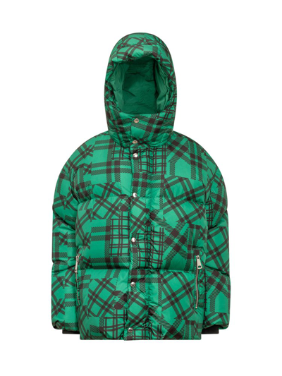Khrisjoy Checkered Panelled Button In Green