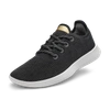 Allbirds Wool Runner Contrast-sole Wool Low-top Trainers In Natural Black/dark Grey