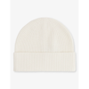 Reiss Chaise - Ecru Chaise Merino Wool Ribbed Beanie Hat, One In Ecru