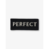 PERFECT MOMENT PERFECT MOMENT WOMEN'S BLACK BRANDED WOOL-BLEND HEADBAND