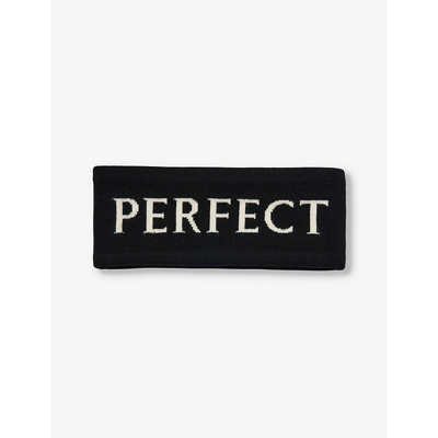 Perfect Moment Logo Wool Headband In Black