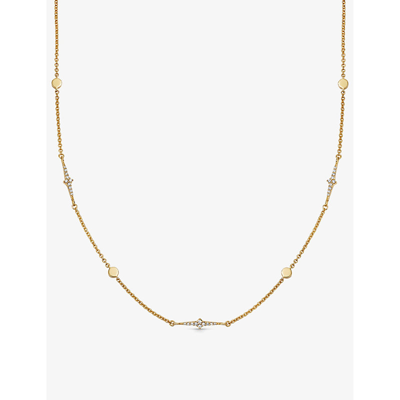 Astley Clarke Womens Yellow Gold Vermeil Luna 18ct Yellow Gold-plated Vermeil Sterling-silver And Sa