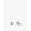 Babette Wasserman London Mens Rhodium Knot Rhodium-plated Metal Cufflinks In Rhodium