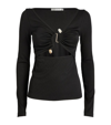 CHRISTOPHER ESBER RIBBED CALLISTO CUT-OUT TOP