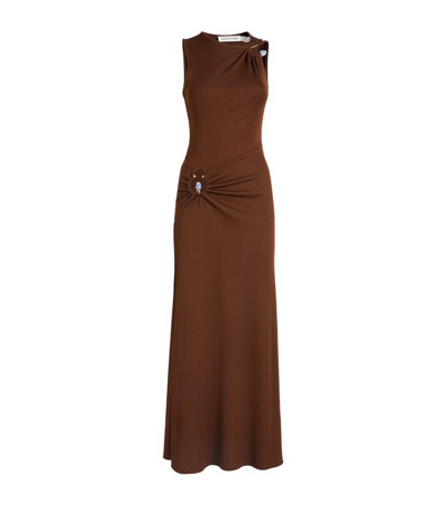 Christopher Esber Callisto Duality Sleeveless Cutout Maxi Dress In Mahogany