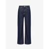 Samsoe & Samsoe Womens Dark Lake Shelly High-rise Denim Jeans In Dark Lake