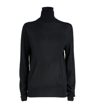 The Row Eva Rollneck Sweater In Black
