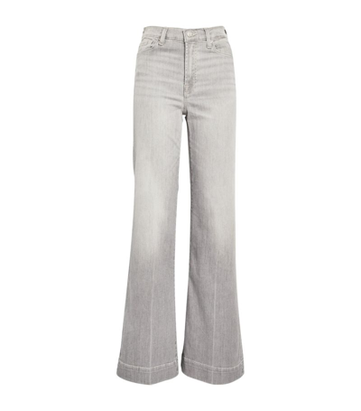 7 For All Mankind Modern Dojo Flared Jeans In Grey