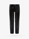 Courrèges Vinyl Slim-fit Straight-leg Trousers In Black